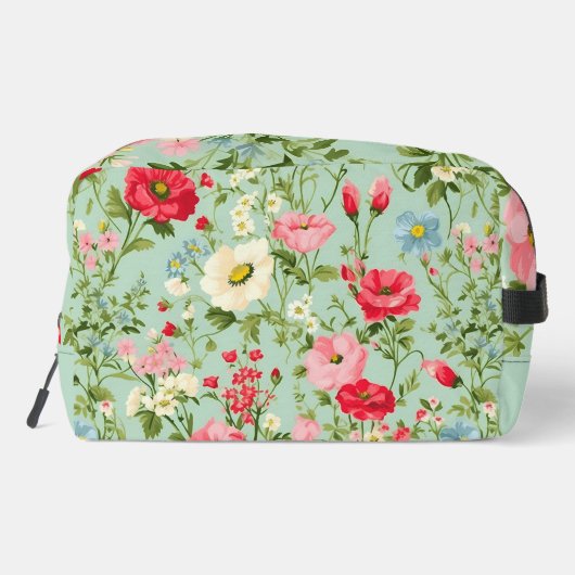 Engelse landelijke wilde bloem monogram toilettasje (Achterkant)
