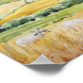 Engelse landschap aquarel schilderij poster (Hoek)