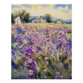 Engelse Lavendel Landschap Foto Afdruk (Voorkant)