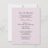 ENGELSE Lavender Damask Quinceanera Uitnodiging (Achterkant)