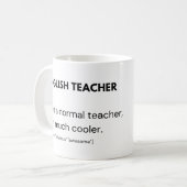 Engelse leraar Cool professor en docent Koffiemok (Voorkant links)