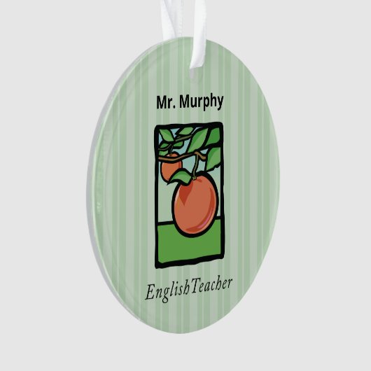 Engelse leraar Dank je, Apple Ornament (voorkant)