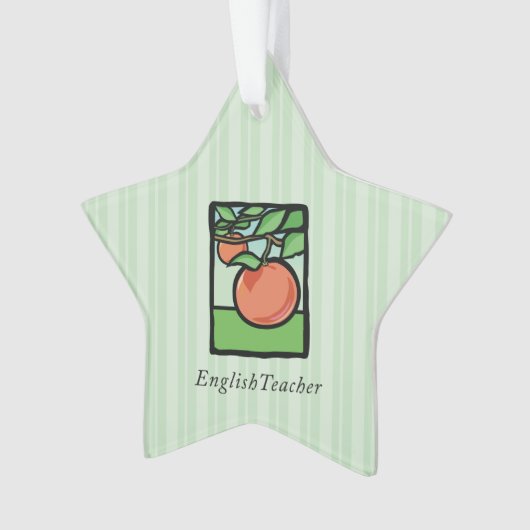 Engelse leraar Dank je, Apple Ornament (voorkant)