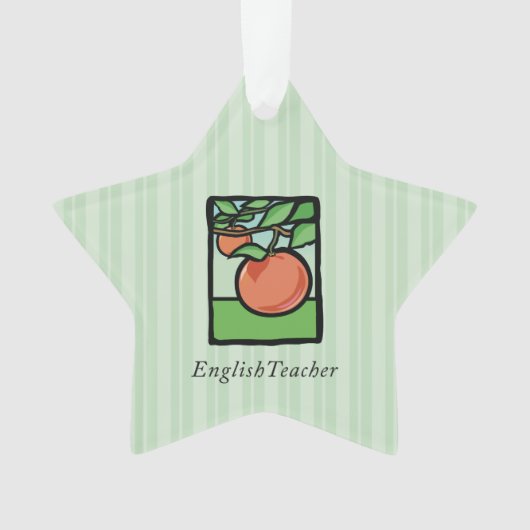 Engelse leraar Dank je, Apple Ornament (voorkant)