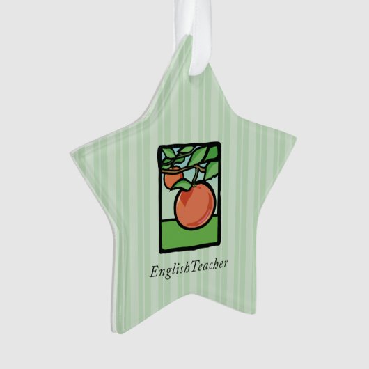 Engelse leraar Dank je, Apple Ornament (voorkant)