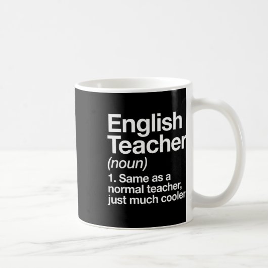 Engelse leraar definitie grappig terug naar school koffiemok (Rechts)