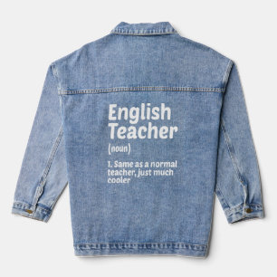Engelse leraar Definitie Onderwijsschool Onderwijs Denim Jacket