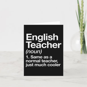 Engelse leraar definitie plezier terug naar school kaart