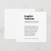 Engelse leraar Definitie printwaardebepaling Cadea (Voorkant / Achterkant)