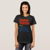 Engelse leraar definitie terug naar school eerste  t-shirt (Voorkant volledig)
