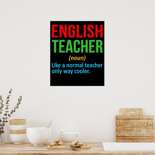 Engelse leraar definitietaal Grammar Poster (Keuken)