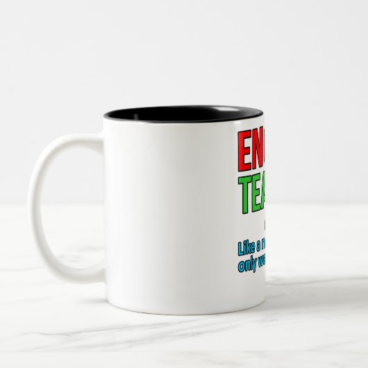 Engelse leraar definitietaal Grammar Tweekleurige Koffiemok (Links)