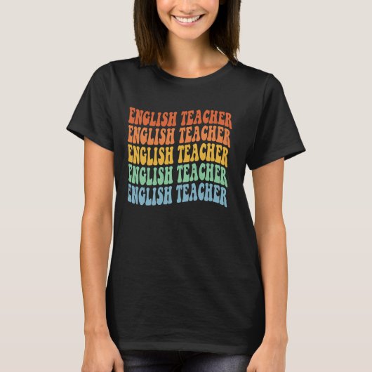 Engelse leraar eerste schooldag terug naar school t-shirt (Voorkant)