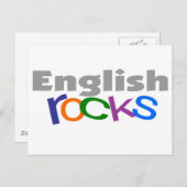 Engelse leraar "English Rocks" cadeaus Briefkaart (Voorkant / Achterkant)