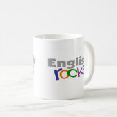 Engelse leraar "English Rocks" cadeaus Koffiemok (Voorkant rechts)
