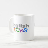 Engelse leraar "English Rocks" cadeaus Koffiemok (Voorkant links)