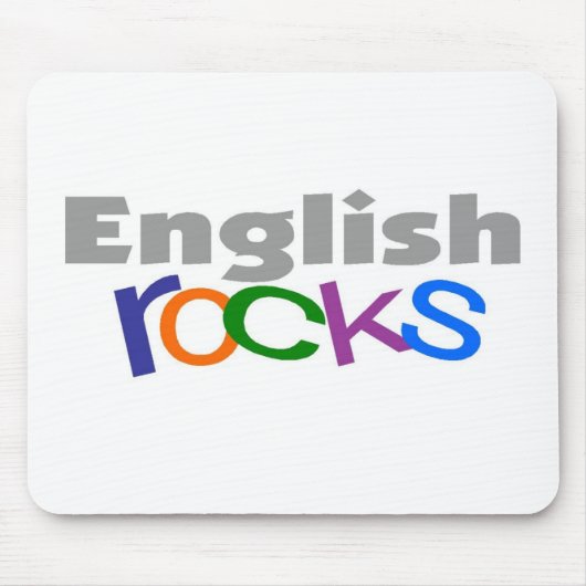 Engelse leraar "English Rocks" cadeaus Muismat (Voorkant)