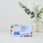 Engelse leraar ESL Visitekaartje (Staand voorkant)
