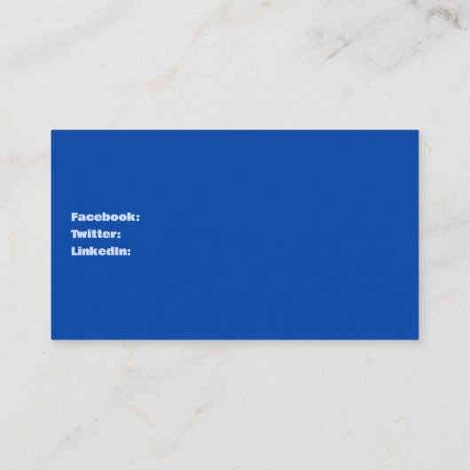 Engelse leraar ESL Visitekaartje (Achterkant)