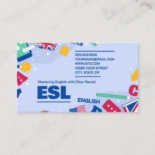 Engelse leraar ESL Visitekaartje