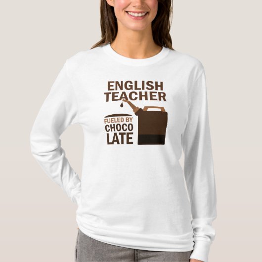 Engelse leraar (Funny) Chocolate T-shirt (Voorkant)