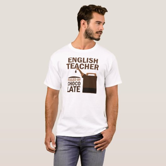 Engelse leraar (Funny) Chocolate T-shirt (Voorkant volledig)