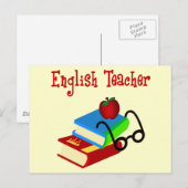 Engelse leraar geschenken briefkaart (Voorkant / Achterkant)