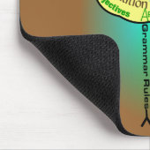 Engelse leraar "Grammar Bird" Gifts Muismat (Hoek)