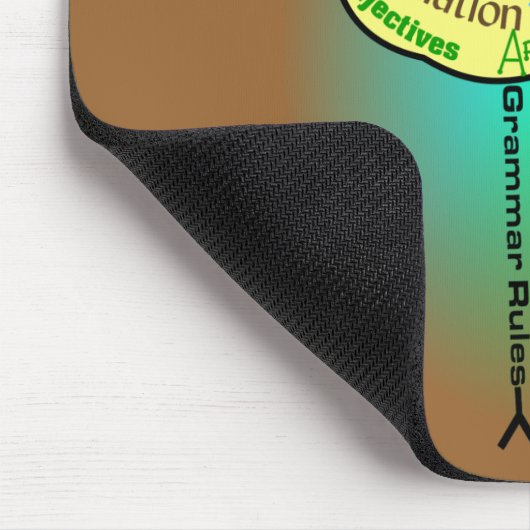 Engelse leraar "Grammar Bird" Gifts Muismat (Hoek)