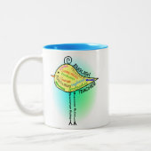 Engelse leraar "Grammar Bird" Gifts Tweekleurige Koffiemok (Links)