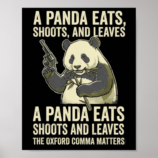 Engelse leraar grammatica interpunctie humor Oxfor Poster (Voorkant)