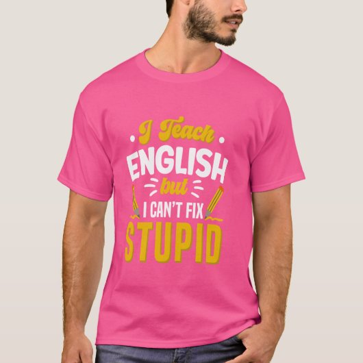Engelse leraar grammaticapolitie t-shirt (Voorkant)