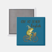 Engelse leraar Grappige kikker Lesgeven Grafische Magneet (Voorkant / Achterkant)