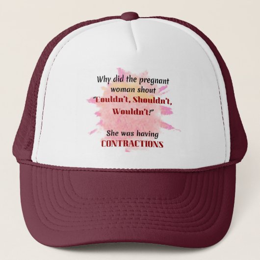 Engelse leraar Joke Gift pregnant Joke Gift Trucker Pet (Voorkant)