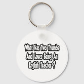 Engelse leraar Joke.. twee duim Sleutelhanger (Voorkant)
