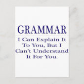 Engelse leraar Joke ... Verklaar niet begrijpen Briefkaart (Voorkant)