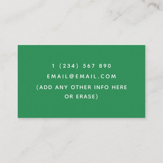 Engelse leraar Kleurrijke potloden Levendig Helder Visitekaartje (Achterkant)