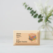 Engelse leraar Motto Visitekaartje (Staand voorkant)