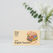 Engelse leraar Motto Visitekaartje (Staand voorkant)