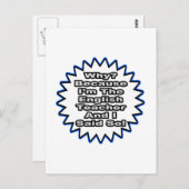 Engelse leraar... omdat ik dat zei briefkaart (Voorkant / Achterkant)