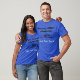 Engelse leraar professor Grammarian grappige grap T-shirt