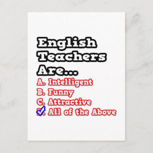 Engelse leraar Quiz... Briefkaart