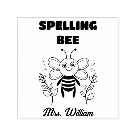 Engelse leraar spelling bij grading aanmoediging  zelfinktende stempel (Design)