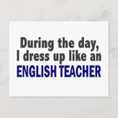 Engelse leraar tijdens de dag briefkaart (Voorkant)