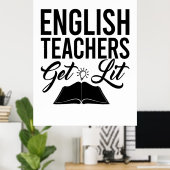 Engelse leraren krijgen een lesje poster (Thuiskantoor)