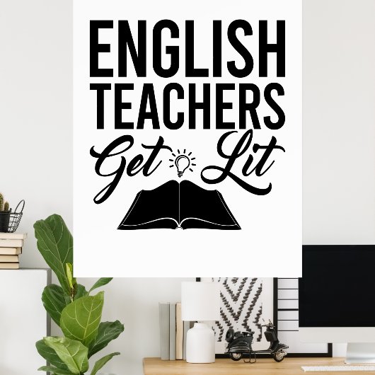 Engelse leraren krijgen een lesje poster (Thuiskantoor)