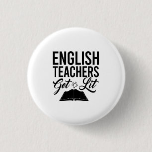 Engelse leraren krijgen een lesje ronde button 3,2 cm