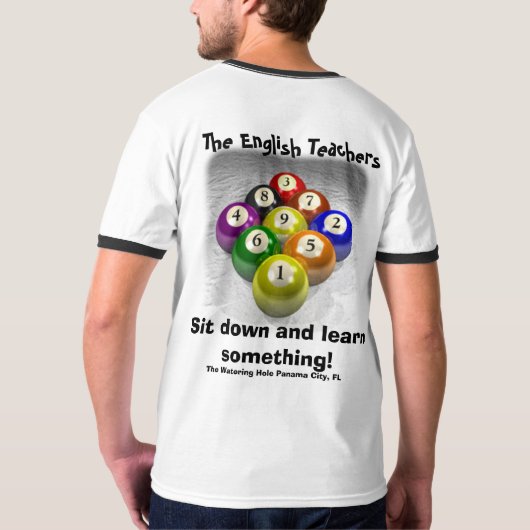 Engelse leraren t-shirt (Achterkant)