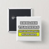 Engelse leraren... veel slimmer vierkante button 5,1 cm (Voorkant /achterkant)