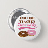 Engelse lerarencadeau (Donuts) Ronde Button 5,7 Cm (Voorkant /achterkant)